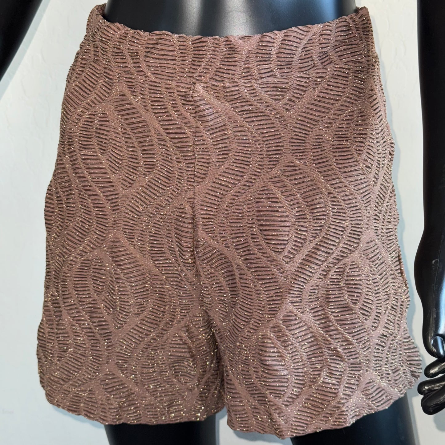 Mallorca Brown Sparkling Macrame Seamless Short