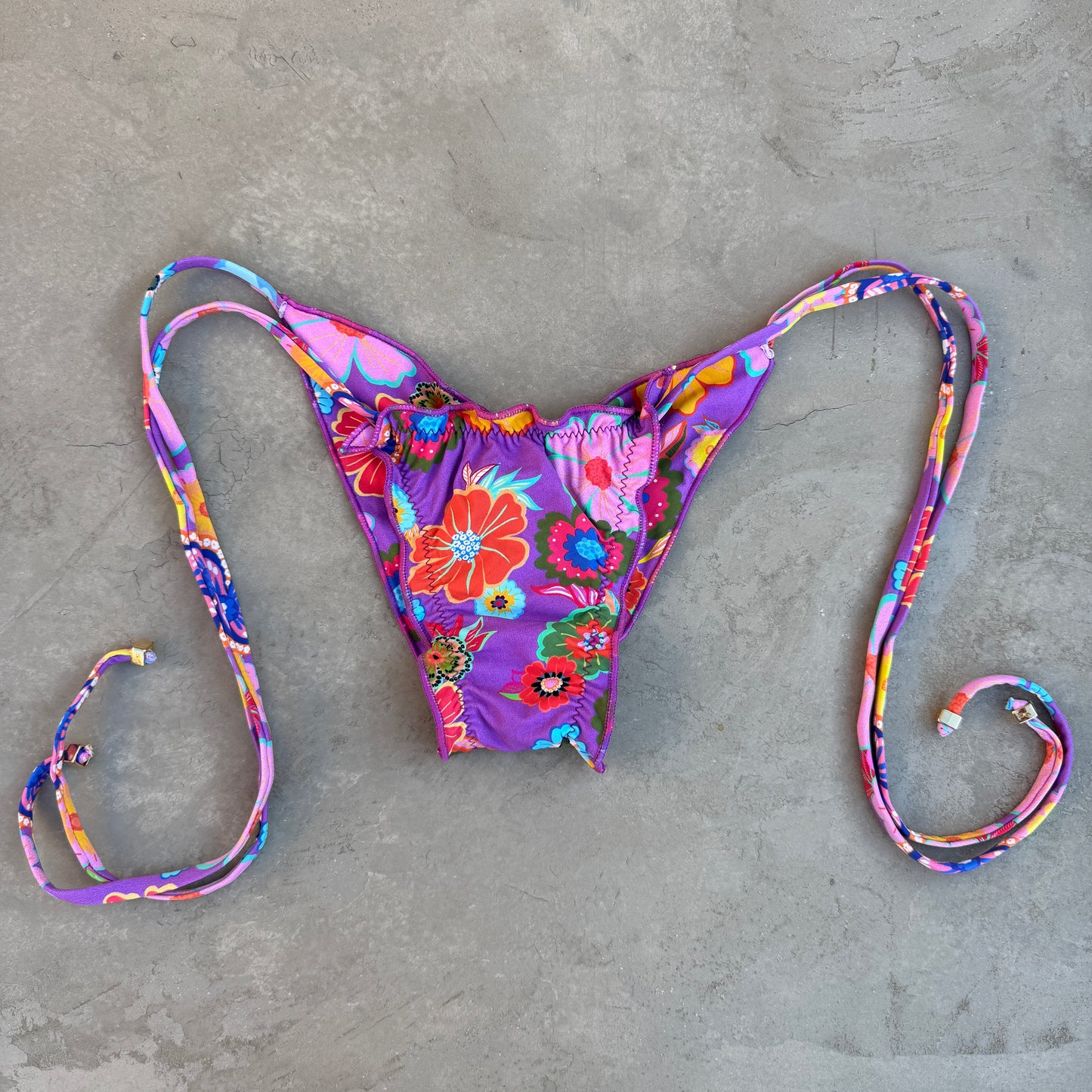 Floral Carnival Ripple Side Tie Bottom