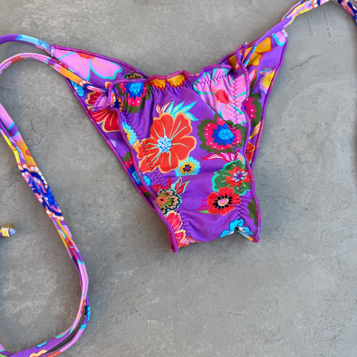 Floral Carnival Ripple Side Tie Bottom