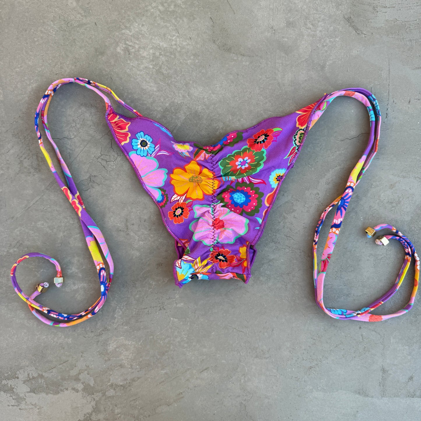 Floral Carnival Ripple Side Tie Bottom