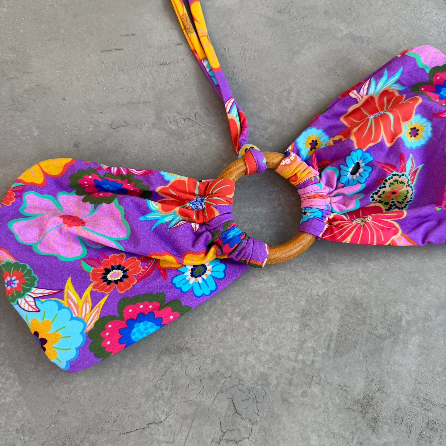 Floral Carnival Strapless Bikini Top