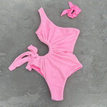 Load image into Gallery viewer, Pink Milk Shake Textured One Piece Swimwear
