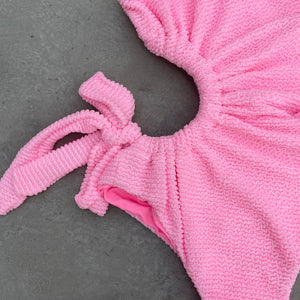 Pink Milk Shake Textured One Piece Swimwear