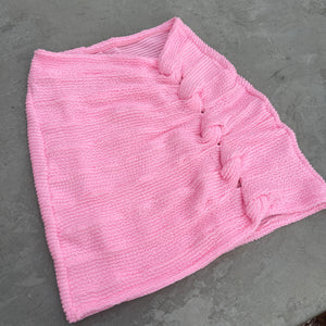Hooked On You Pink Milk Shake Textured Skirt