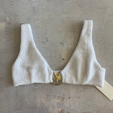 Load image into Gallery viewer, Pure White Textured Cassia Star Bikini Top
