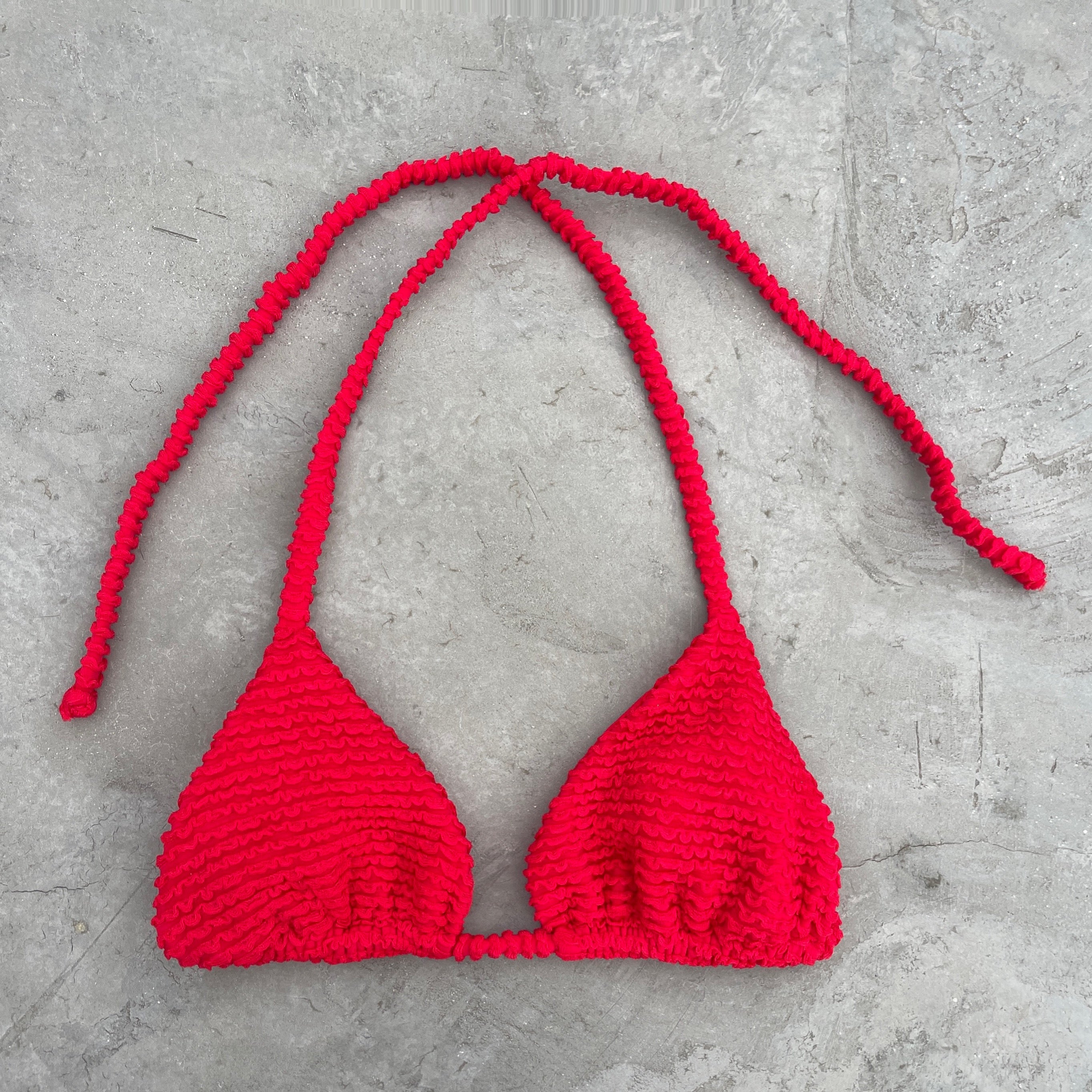 Mexican Chili Red Textured Tanga Bikini Bottom – MyBrazilianShop
