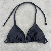 Load image into Gallery viewer, Black Striped Triangle Bikini Top
