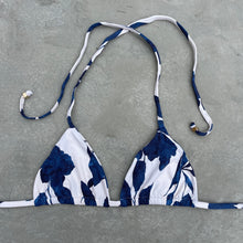 Load image into Gallery viewer, Sapphire Bloom Triangle Bikini Top
