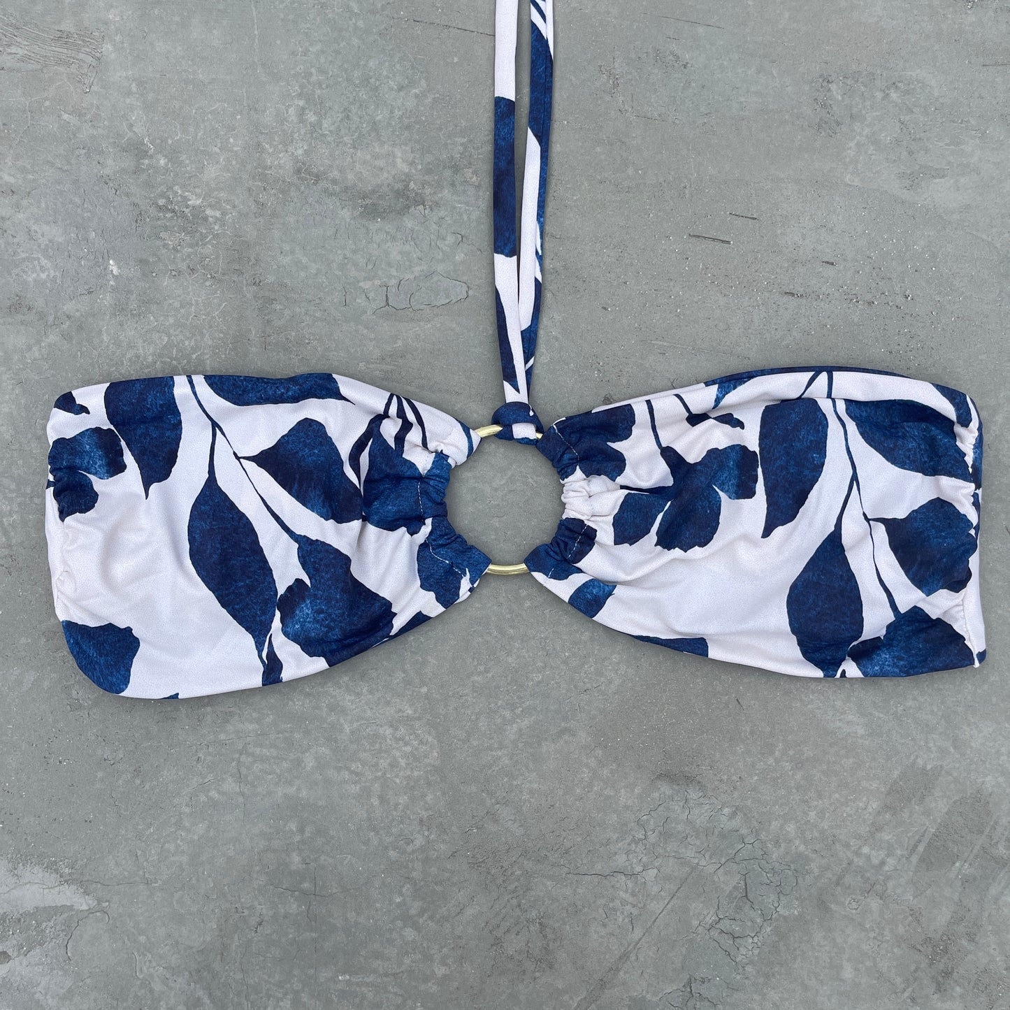 Sapphire Bloom Strapless Bikini Top