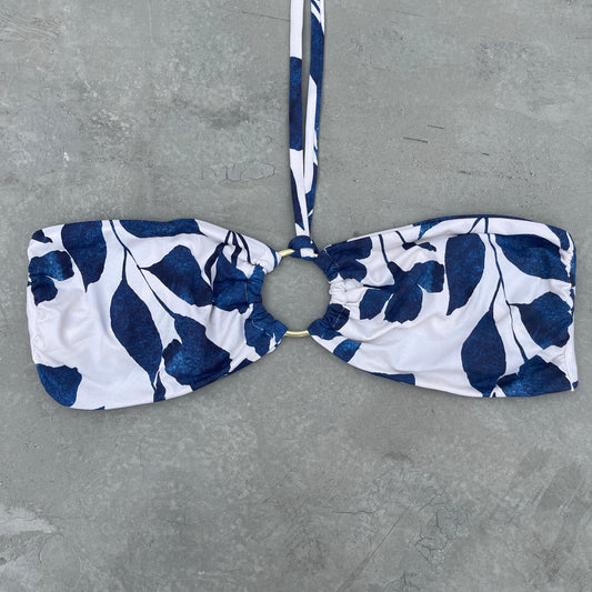 Sapphire Bloom Strapless Bikini Top