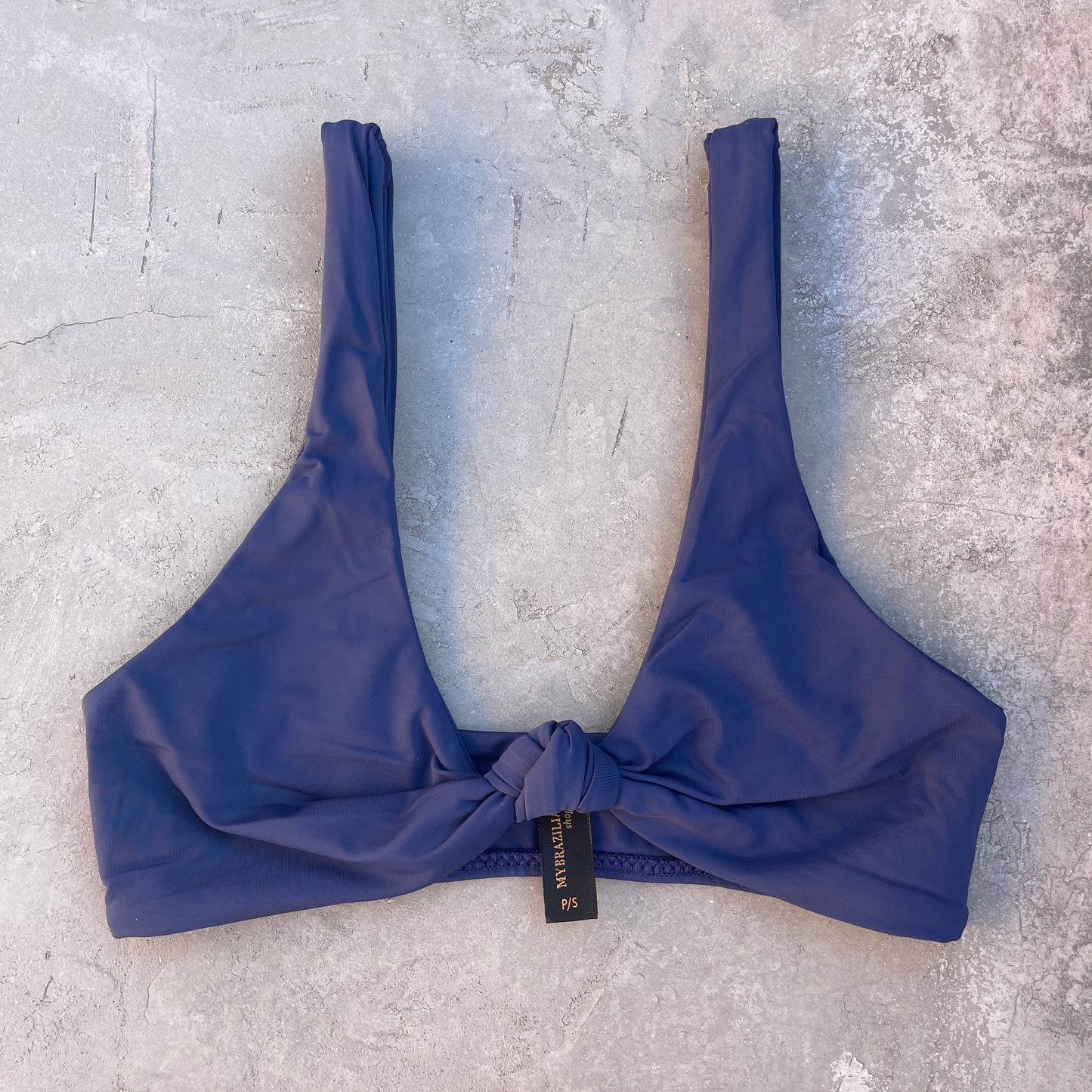 Light Navy Blue Cassia Bikini Top