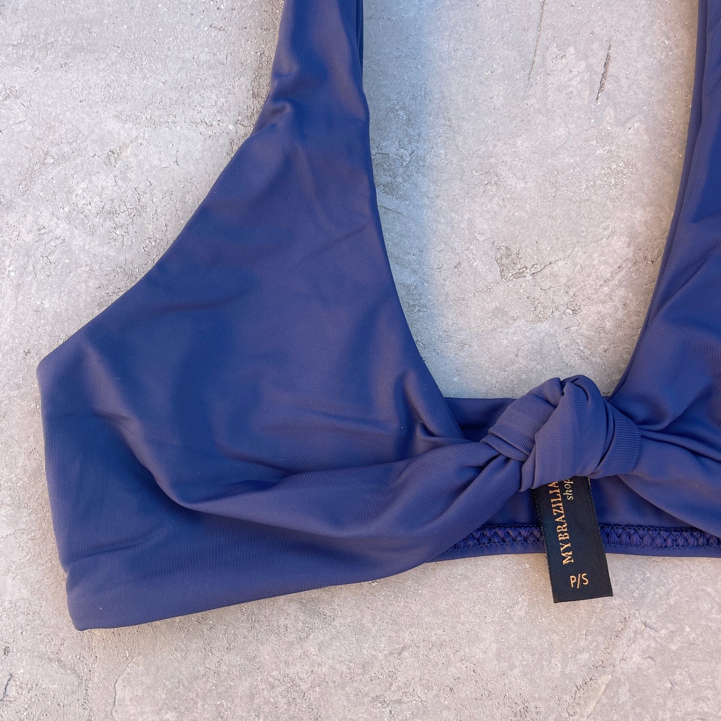 Light Navy Blue Cassia Bikini Top