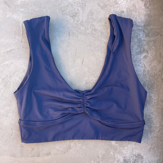 Navy Blue Crop Top
