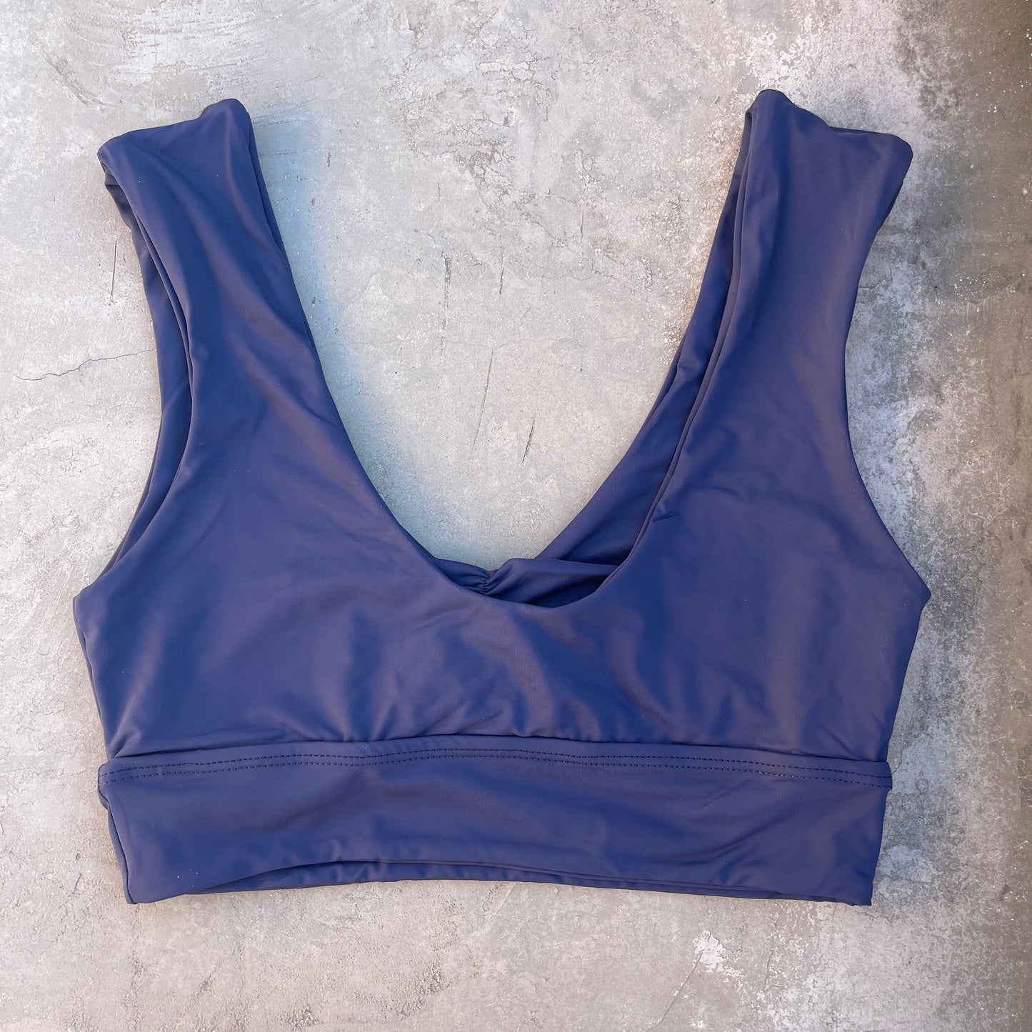 Navy Blue Crop Top