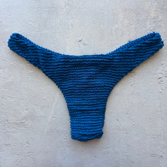 Blue Safira Textured Bia Bikini Bottom