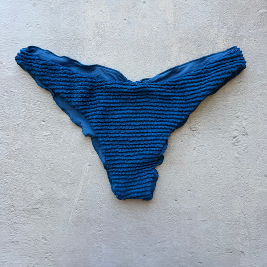 Blue Safira Textured Lili Ripple Bikini Bottom
