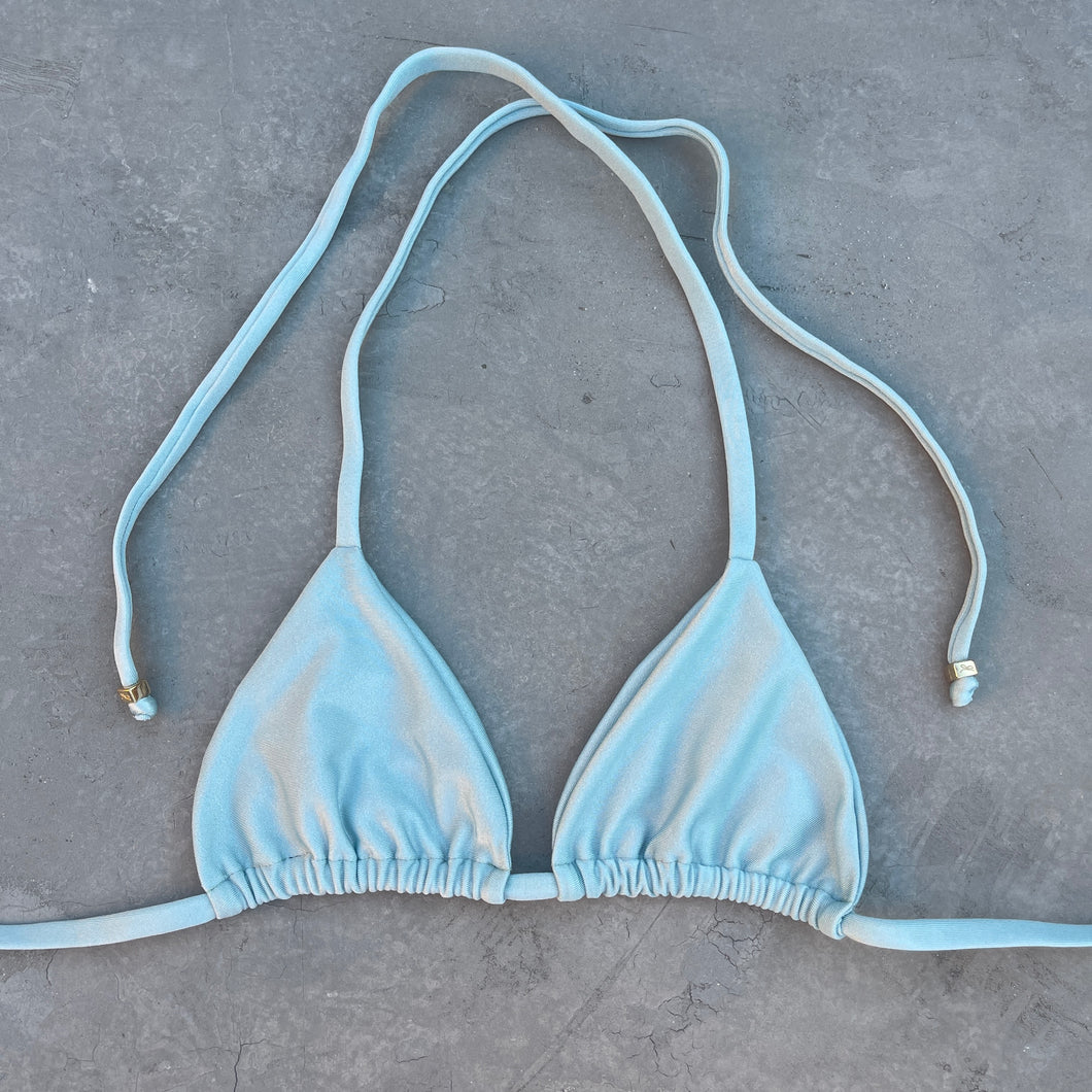 Aquamarine Triangle Bikini Top