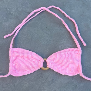 Pink Milk Shake Textured Kayla Bikini Top