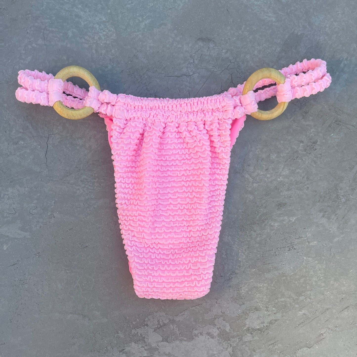 Pink Milk Shake Textured Kayla Bikini Bottom