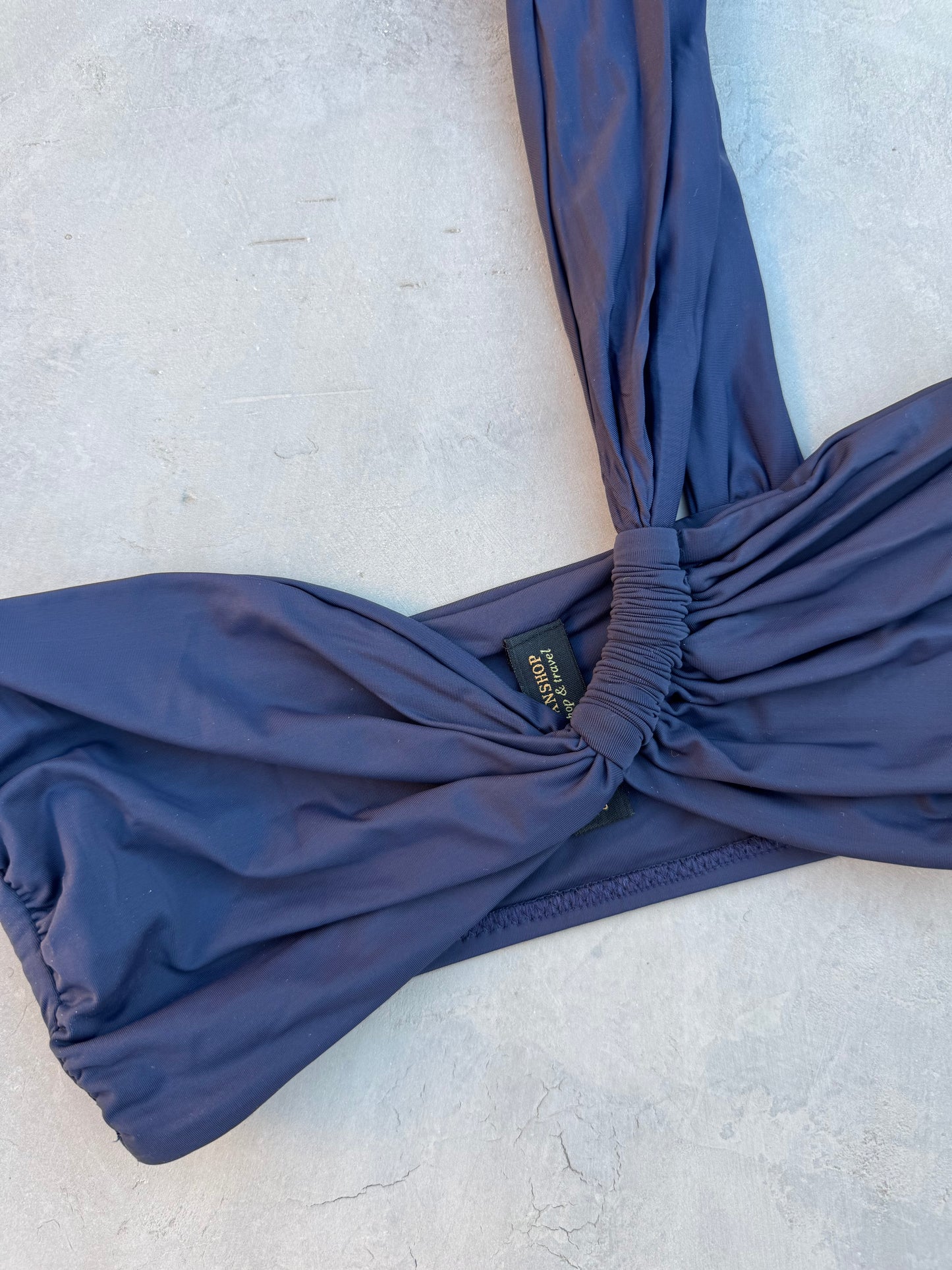 Navy Blue Greek Bikini Top