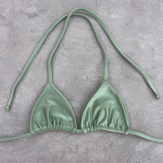 Minted Elegance Triangle Bikini Top