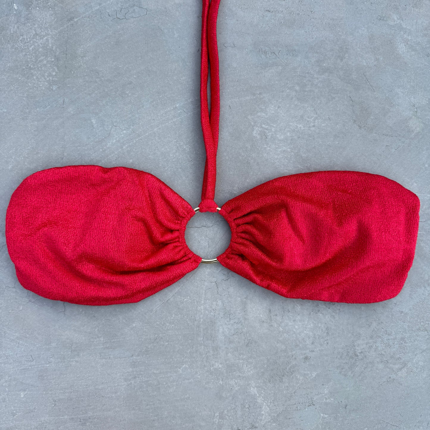 Fuego Del Mar Lux Textured Strapless Bikini Top