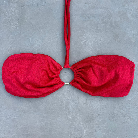 Fuego Del Mar Lux Textured Strapless Bikini Top