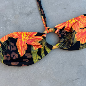 Hawaiian Flame Strapless Bikini Top