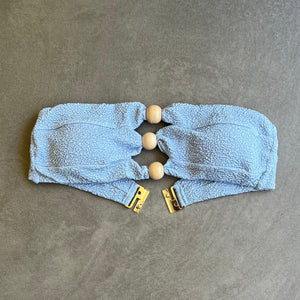 Blue Martini Beehive Textured Raquel Bikini Top
