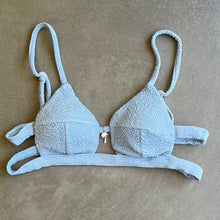 Load image into Gallery viewer, Blue Martini Beehive Textured Vera Bikini Top

