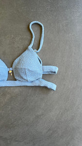 Blue Martini Beehive Textured Vera Bikini Top