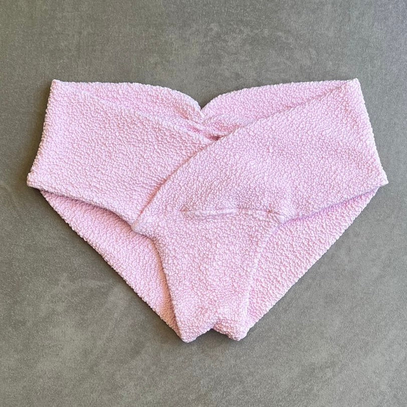 Rose Spritz Beehive Textured Melissa Bikini Bottom