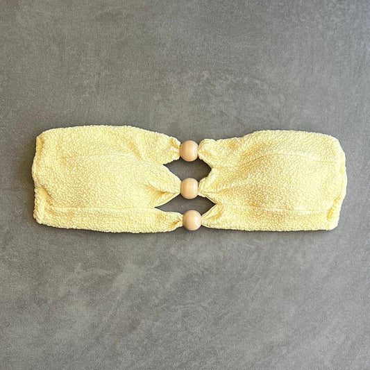 Lemoncello Beehive Textured Raquel Bikini Top