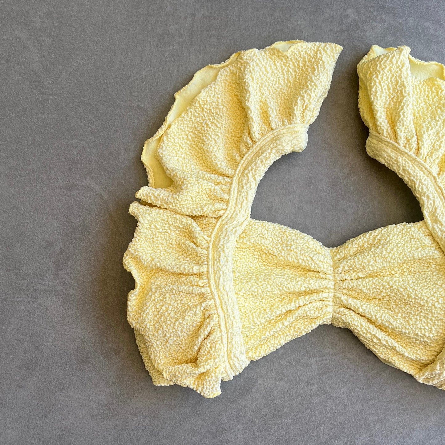 Lemoncello Beehive Textured Camille Bikini Top