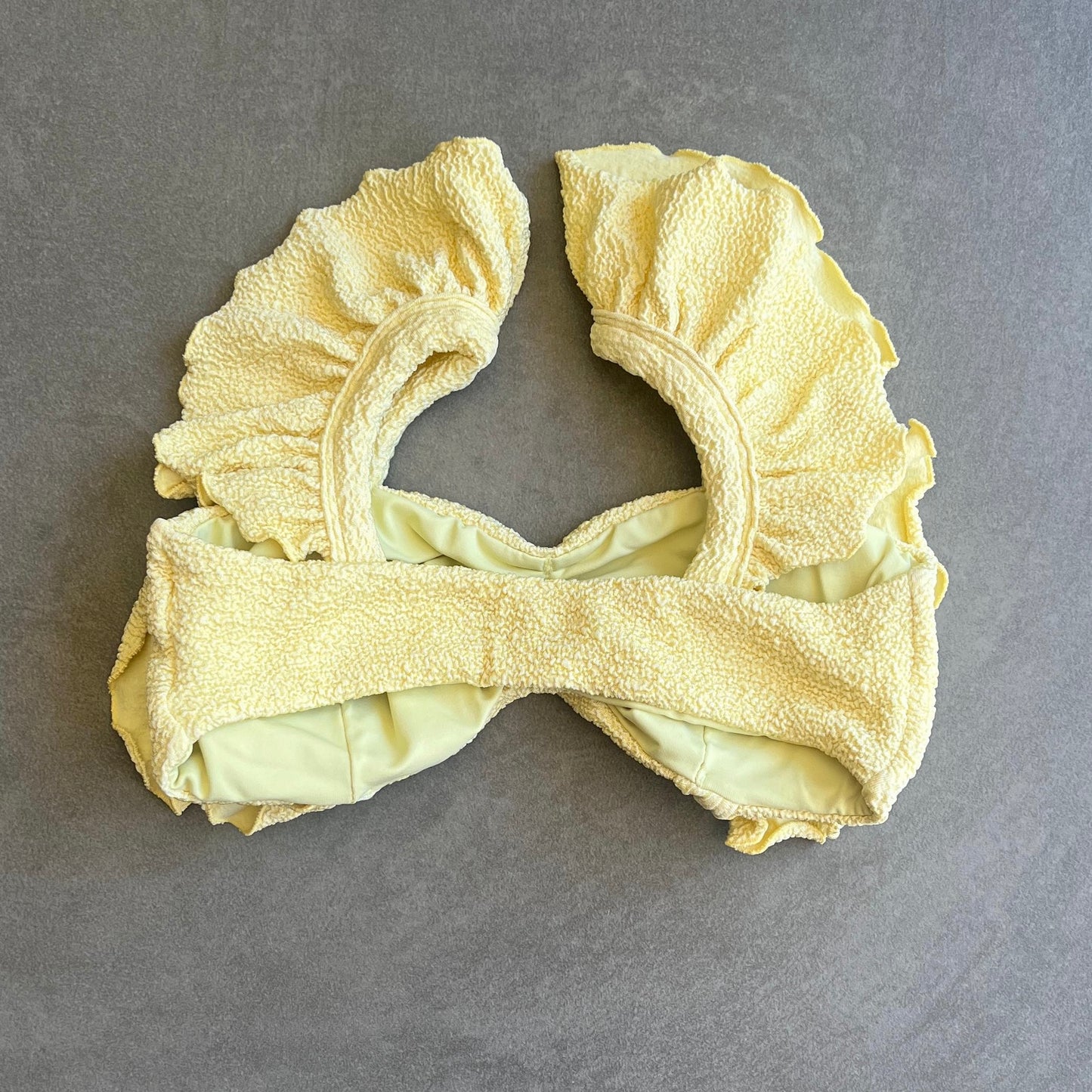 Lemoncello Beehive Textured Camille Bikini Top