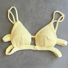Load image into Gallery viewer, Lemoncello Beehive Textured Vera Bikini Top
