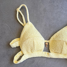 Load image into Gallery viewer, Lemoncello Beehive Textured Vera Bikini Top
