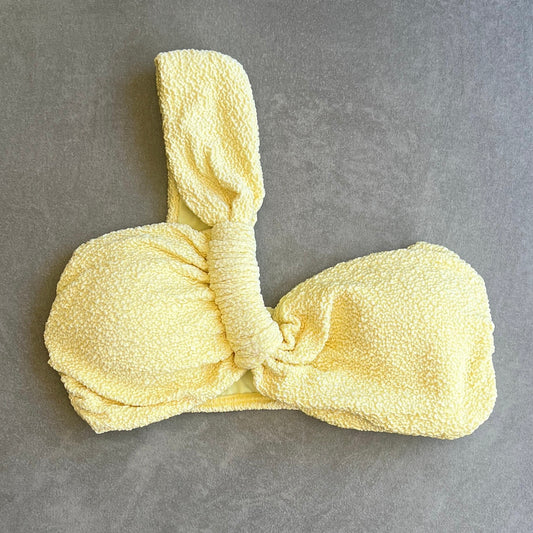 Lemoncello Beehive Textured Greek Bikini Top