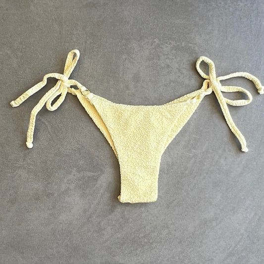 Lemoncello Beehive Textured Katie Side Tie Bikini Bottom