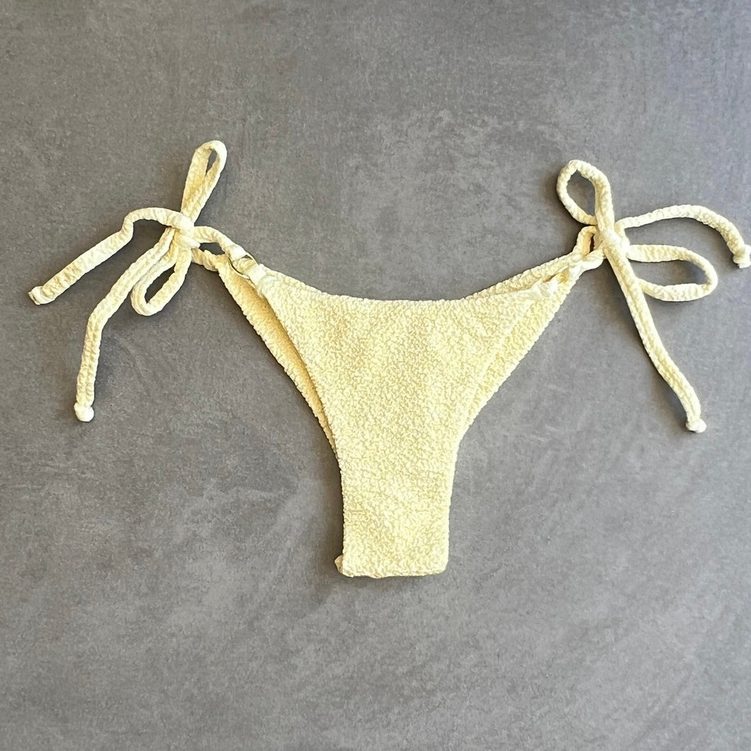 Lemoncello Beehive Textured Katie Side Tie Bikini Bottom