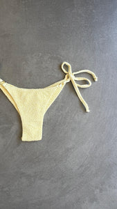 Lemoncello Beehive Textured Katie Side Tie Bikini Bottom
