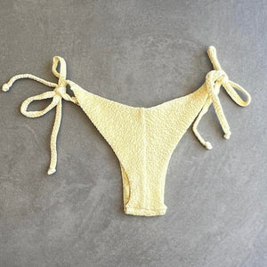 Lemoncello Beehive Textured Katie Side Tie Bikini Bottom