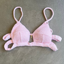 Load image into Gallery viewer, Rose Spritz Beehive Textured Vera Bikini Top
