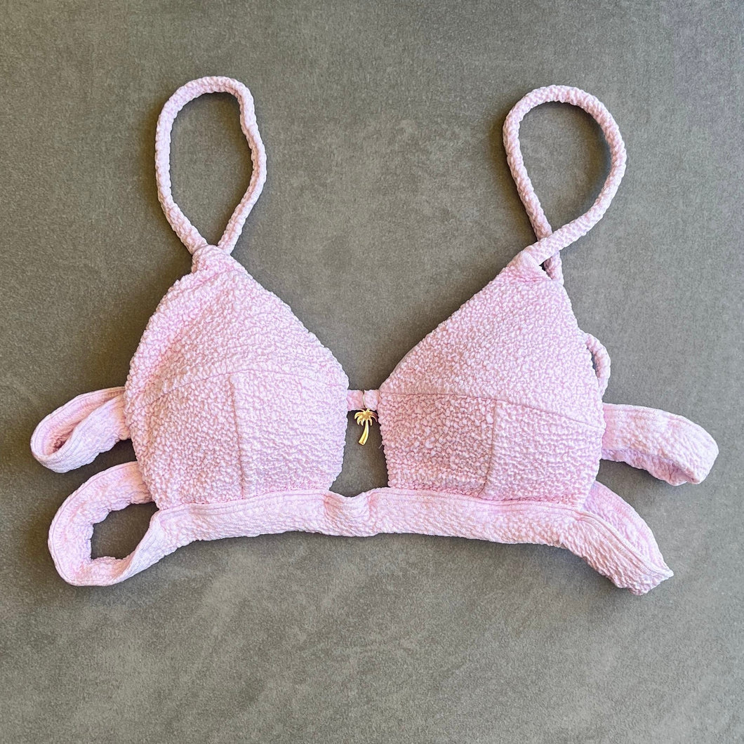 Rose Spritz Beehive Textured Vera Bikini Top