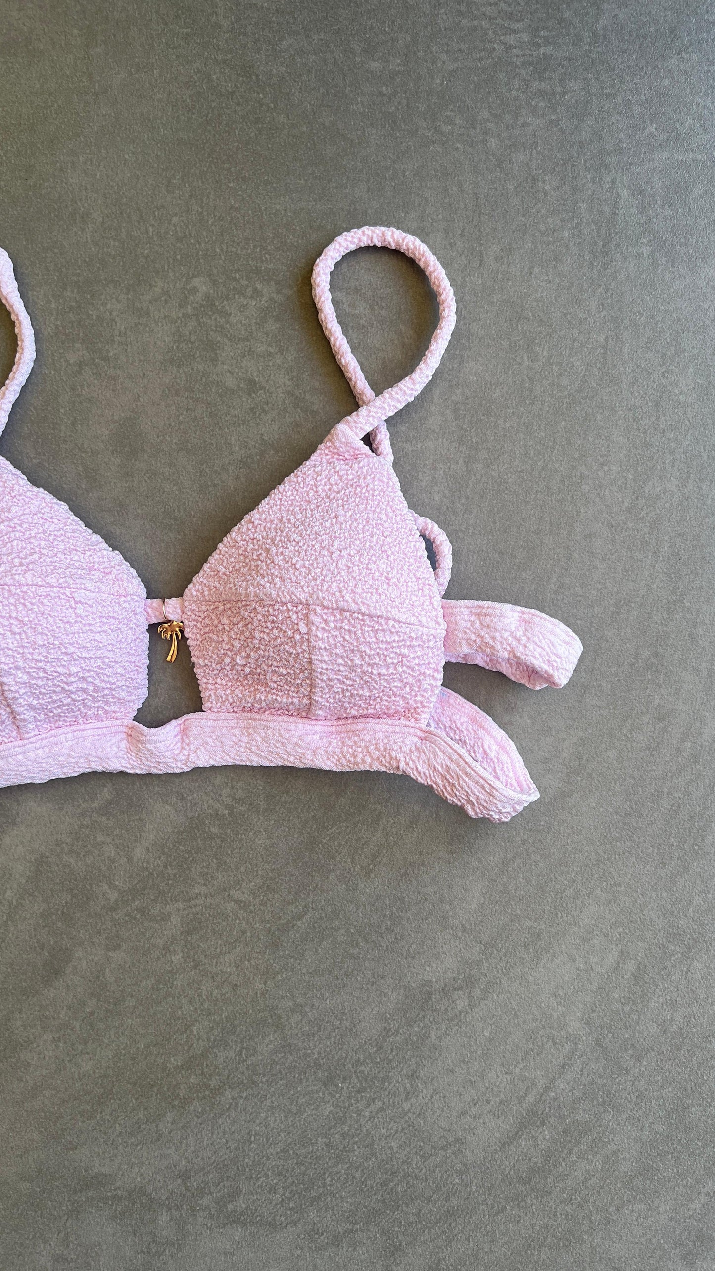 Rose Spritz Beehive Textured Vera Bikini Top