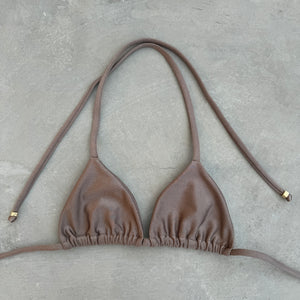 Chestnut Glow Triangle Bikini Top