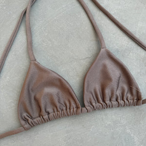 Chestnut Glow Triangle Bikini Top