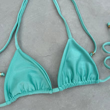 Load image into Gallery viewer, Turquoise Triangle Bikini Top
