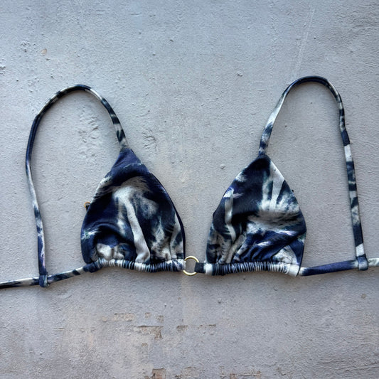 Midnight in Mykonos Triangle Ring Bikini Top