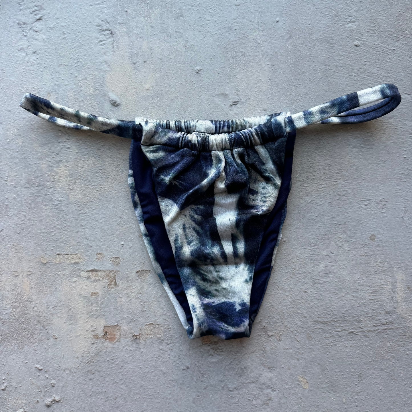 Midnight in Mykonos Minimalist Curtain Bikini Bottom
